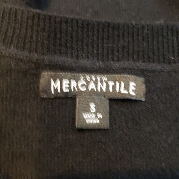 J. Crew Mercantile Black Wool Blend Crew Neck Sweater Women's Size Small - Picture 5 of 7